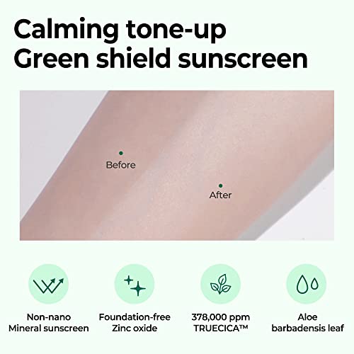 Some By Mi Truecica Mineral Calming Tone-Up Suncream SPF50+, Pa++++ | 50ml | Brightening & Calming Effect | Mild Sun & UV Protection Sunscreen For Sensitive Skin|B099R7V2LP