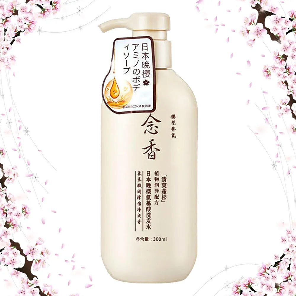 Sakura Japanese Shampoo for Hair Loss, Sakura Shampoo and Conditioner Japanese, Sakura Hair Growth Shampoo Japan'S No. 1 Shampoo, Japan Evening Sakura Nianxiang Shampoo, Thick Smooth Hair 
