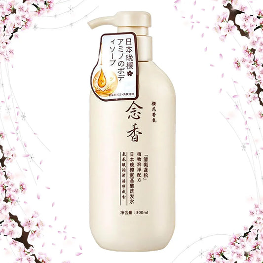 Sakura Japanese Shampoo for Hair Loss, Sakura Shampoo and Conditioner Japanese, Sakura Hair Growth Shampoo Japan'S No. 1 Shampoo, Japan Evening Sakura Nianxiang Shampoo, Thick Smooth Hair 