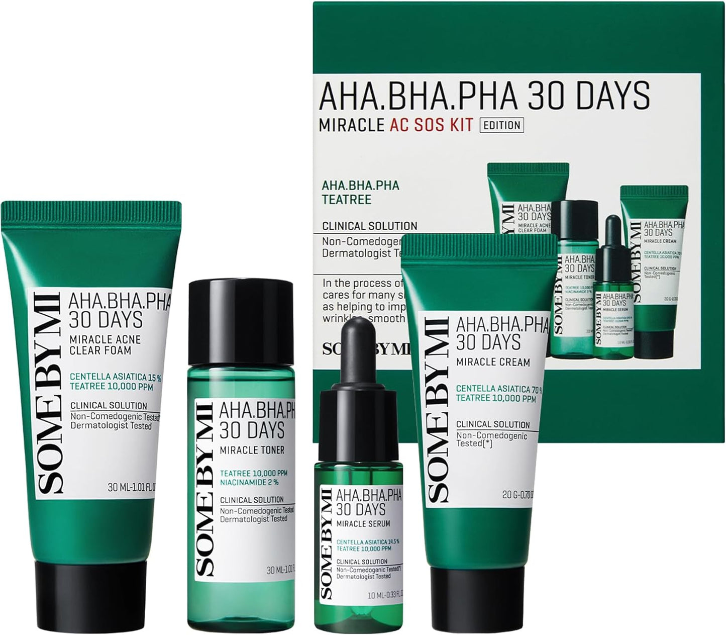 SOME BY MI AHA BHA PHA 30Days Miracle AC SOS Kit - Clear Skin Solution